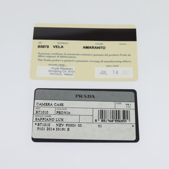 PRADA Shoulder Bag Safiano leather Pink Gold BT1010 Auth 137816