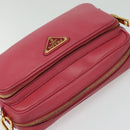 PRADA Shoulder Bag Safiano leather Pink Gold BT1010 Auth 137816-6