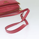 PRADA Shoulder Bag Safiano leather Pink Gold BT1010 Auth 137816-7