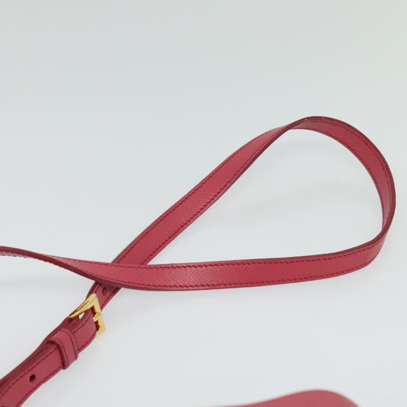 PRADA Shoulder Bag Safiano leather Pink Gold BT1010 Auth 137816