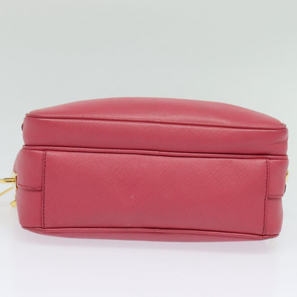 PRADA Shoulder Bag Safiano leather Pink Gold BT1010 Auth 137816