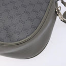 GUCCI Micro GG Supreme Shoulder Bag PVC Vintage Gray Silver Auth 137819-16