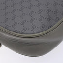 GUCCI Micro GG Supreme Shoulder Bag PVC Vintage Gray Silver Auth 137819-17