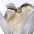 GUCCI Micro GG Supreme Shoulder Bag PVC Vintage Gray Silver Auth 137819-20