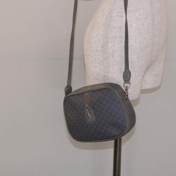 GUCCI Micro GG Supreme Shoulder Bag PVC Vintage Gray Silver Auth 137819