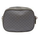 GUCCI Micro GG Supreme Shoulder Bag PVC Vintage Gray Silver Auth 137819-2