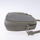 GUCCI Micro GG Supreme Shoulder Bag PVC Vintage Gray Silver Auth 137819-3