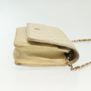 CHANEL Matelasse Chain Wallet Shoulder Bag Lamb Skin Gold Tone CC Auth 137823-4