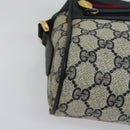 GUCCI GG Supreme Sherry Line Shoulder Bag PVC Navy Gold 119 02 087 Auth 137826-9