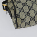 GUCCI GG Supreme Sherry Line Shoulder Bag PVC Navy Gold 119 02 087 Auth 137826-15