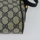 GUCCI GG Supreme Sherry Line Shoulder Bag PVC Navy Gold 119 02 087 Auth 137826-16