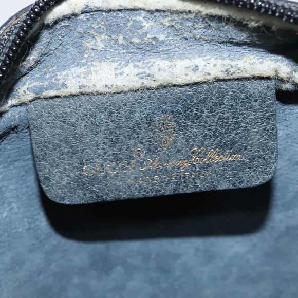 GUCCI GG Supreme Sherry Line Shoulder Bag PVC Navy Gold 119 02 087 Auth 137826