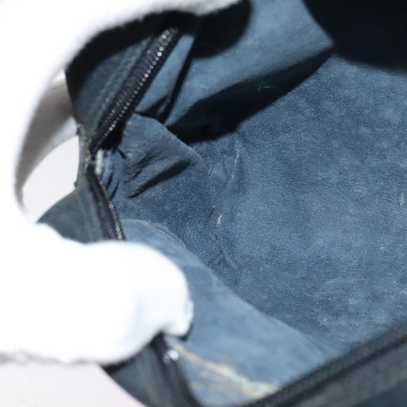 GUCCI GG Supreme Sherry Line Shoulder Bag PVC Navy Gold 119 02 087 Auth 137826