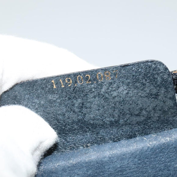 GUCCI GG Supreme Sherry Line Shoulder Bag PVC Navy Gold 119 02 087 Auth 137826