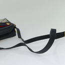 GUCCI GG Supreme Sherry Line Shoulder Bag PVC Navy Gold 119 02 087 Auth 137826-7
