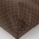 CELINE Macadam Canvas Tote Bag PVC Leather Brown Gold Auth 137828-16