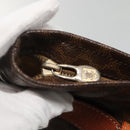 CELINE Macadam Canvas Tote Bag PVC Leather Brown Gold Auth 137828-9