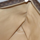 CELINE Macadam Canvas Tote Bag PVC Leather Brown Gold Auth 137828-20