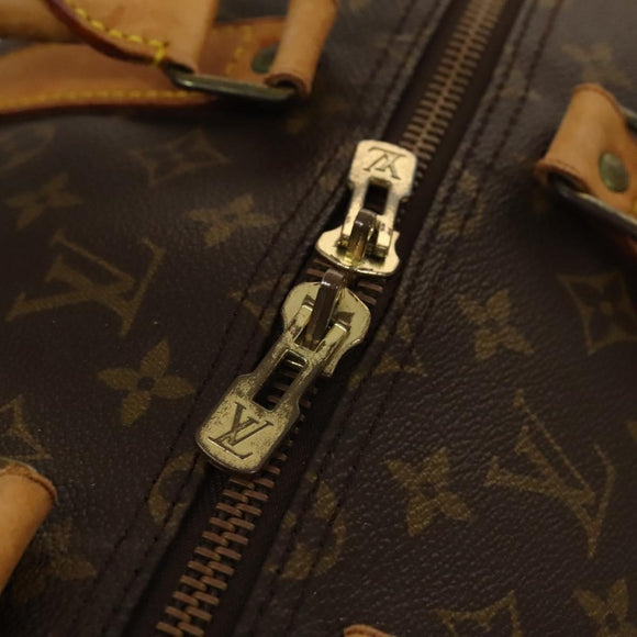 LOUIS VUITTON Monogram Keepall Bandouliere 55 Boston Bag M41414 LV Auth 137835