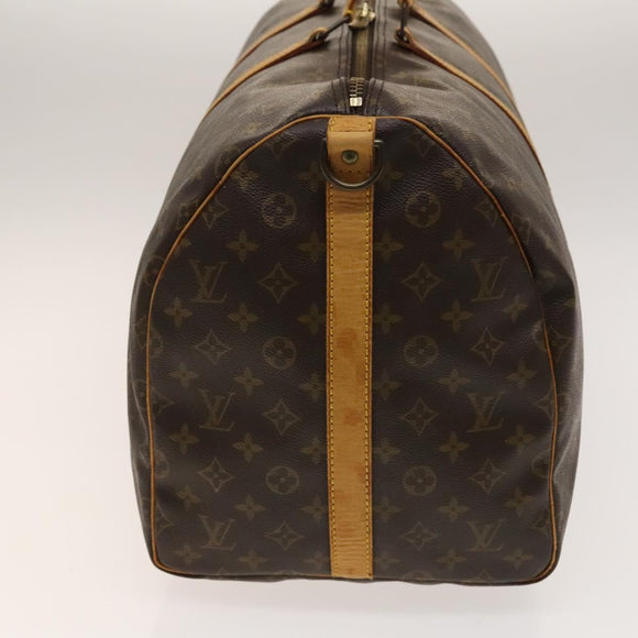 LOUIS VUITTON Monogram Keepall Bandouliere 55 Boston Bag M41414 LV Auth 137835