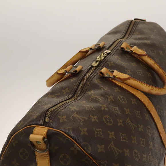 LOUIS VUITTON Monogram Keepall Bandouliere 55 Boston Bag M41414 LV Auth 137835