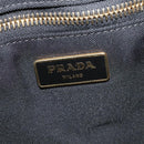 PRADA Camouflage Canapa GM Hand Bag Canvas Purple Gold Auth 137846-18