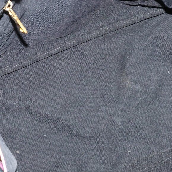 PRADA Camouflage Canapa GM Hand Bag Canvas Purple Gold Auth 137846