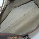 Christian Dior Trotter Canvas Hand Bag Brown Gold Auth 137848-11
