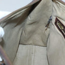 Christian Dior Trotter Canvas Hand Bag Brown Gold Auth 137848-18