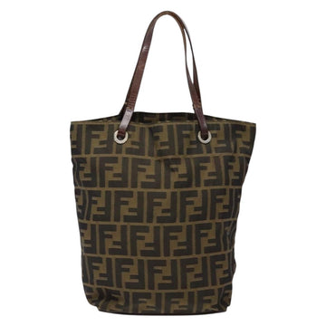 FENDI Zucca Canvas Hand Bag Black Khaki Auth 137851 - 0