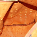 MCM Logogram Vicetos Boston Bag PVC Leather 2way Brown Gold Auth 137855-21