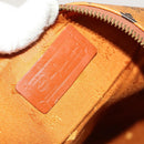 MCM Logogram Vicetos Boston Bag PVC Leather 2way Brown Gold Auth 137855-22