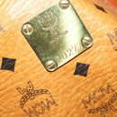 MCM Logogram Vicetos Boston Bag PVC Leather 2way Brown Gold Auth 137855-23