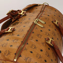 MCM Logogram Vicetos Boston Bag PVC Leather 2way Brown Gold Auth 137855-6