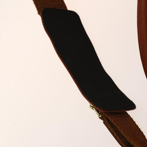 MCM Logogram Vicetos Boston Bag PVC Leather 2way Brown Gold Auth 137855