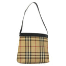 BURBERRY Nova Check Shoulder Bag PVC Beige Auth 137857-1