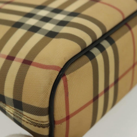 BURBERRY Nova Check Shoulder Bag PVC Beige Auth 137857