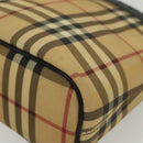 BURBERRY Nova Check Shoulder Bag PVC Beige Auth 137857-14