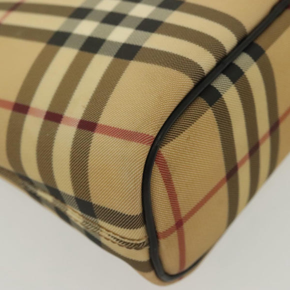 BURBERRY Nova Check Shoulder Bag PVC Beige Auth 137857