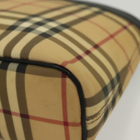BURBERRY Nova Check Shoulder Bag PVC Beige Auth 137857