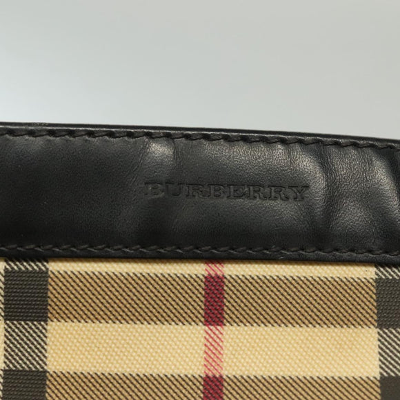 BURBERRY Nova Check Shoulder Bag PVC Beige Auth 137857