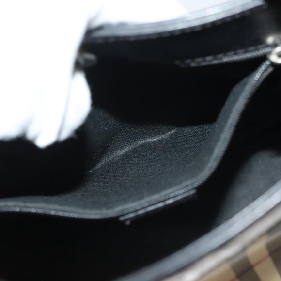 BURBERRY Nova Check Shoulder Bag PVC Beige Auth 137857