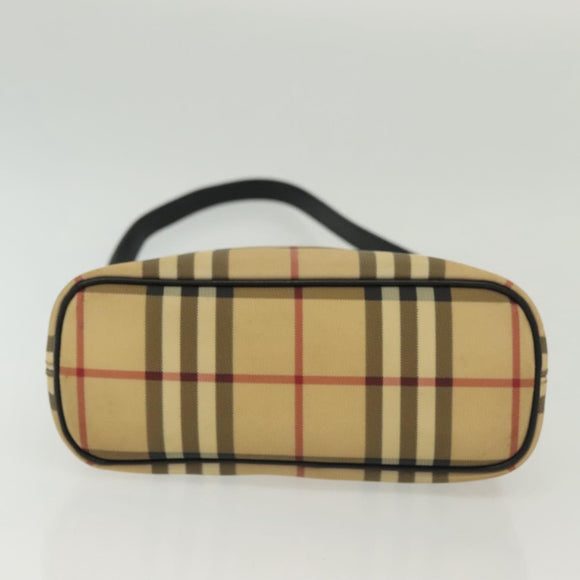 BURBERRY Nova Check Shoulder Bag PVC Beige Auth 137857