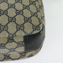 GUCCI GG Supreme Shoulder Bag PVC Navy Gold Auth 137864-16