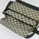 GUCCI GG Supreme Shoulder Bag PVC Navy Gold Auth 137864-18