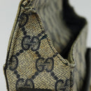 GUCCI GG Supreme Shoulder Bag PVC Navy Gold Auth 137864-10