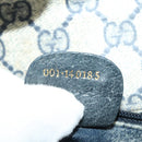 GUCCI GG Supreme Shoulder Bag PVC Navy Gold Auth 137864-23