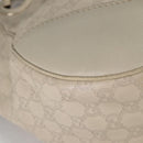 GUCCI GG Canvas Guccissima Shoulder Bag Leather Gold White 203504 Auth 137866-15
