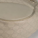 GUCCI GG Canvas Guccissima Shoulder Bag Leather Gold White 203504 Auth 137866-10