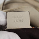 GUCCI GG Canvas Guccissima Shoulder Bag Leather Gold White 203504 Auth 137866-12